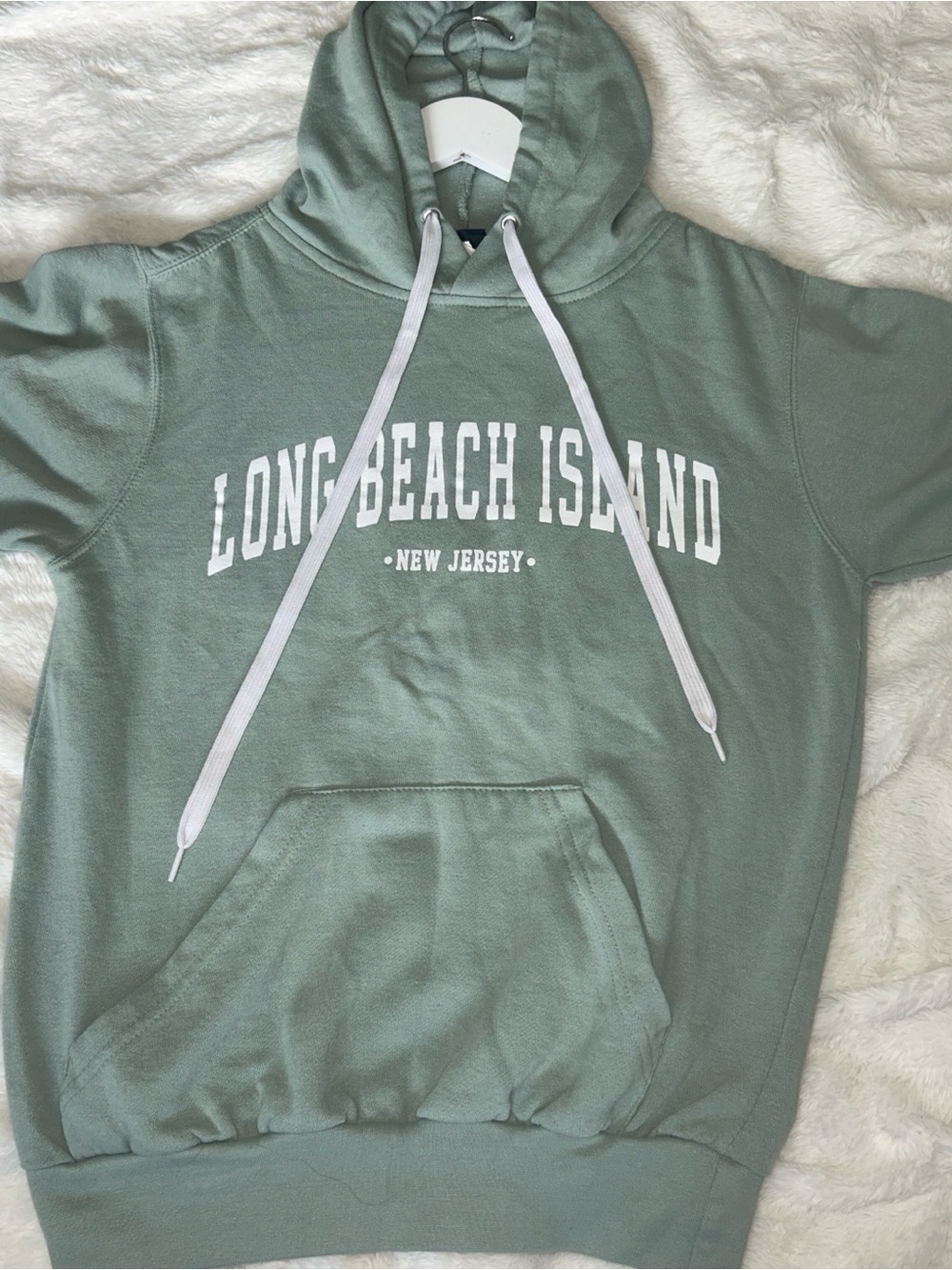 Brandy Melville Sage Green "Long Beach Island" Hoodie